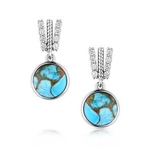 NEW MONTANA SILVERSMITHS women's trailing earrings in turquoise